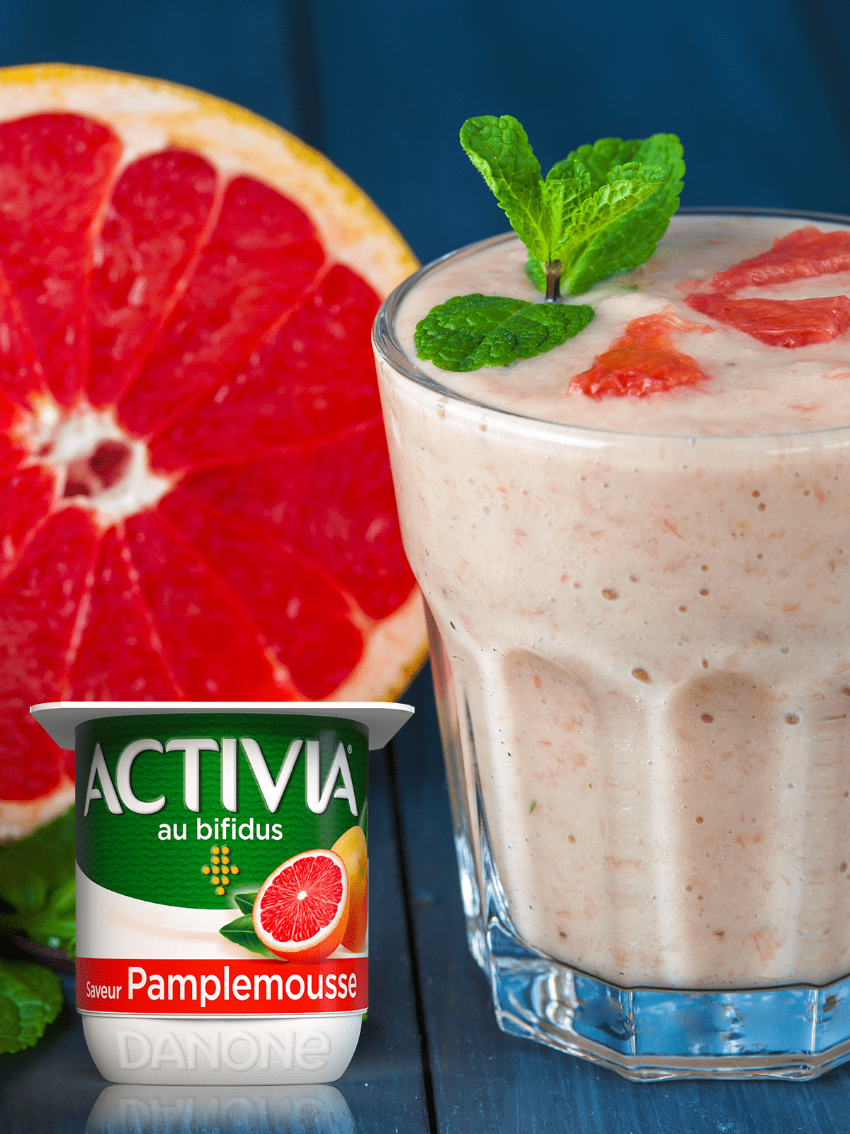 smoothie activia pamplemousse banane